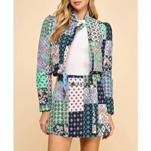 TCEC Patchwork Paisley Set - Green Blue Navy